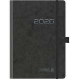thumbnail of Buchkalender 796 A5 1 Woche/2 Seiten Karton schwarz 2026.