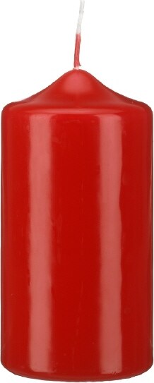Eine rote Kerze.