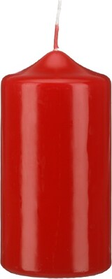 Eine rote Kerze.