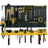 thumbnail of 2 paneles en polipropileno L 500 x H 500 mm + 2 estantes + 50 ganchos surtidos