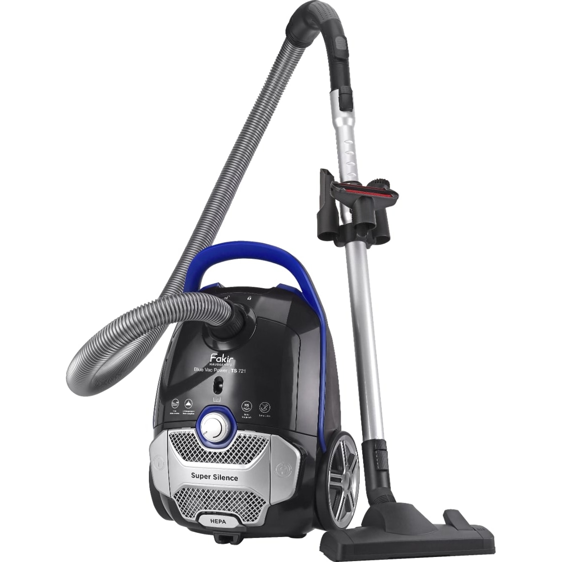 Fakir Blue Vac Power  Bodenstaubsauger, schwarz/blau - 700 Watt