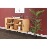 thumbnail of Möbilia Sideboard | 2 Schiebetüren | B 140 x T 40 x H 76 cm | natur – schwarz | 32020000 | Serie SIDEBOARD