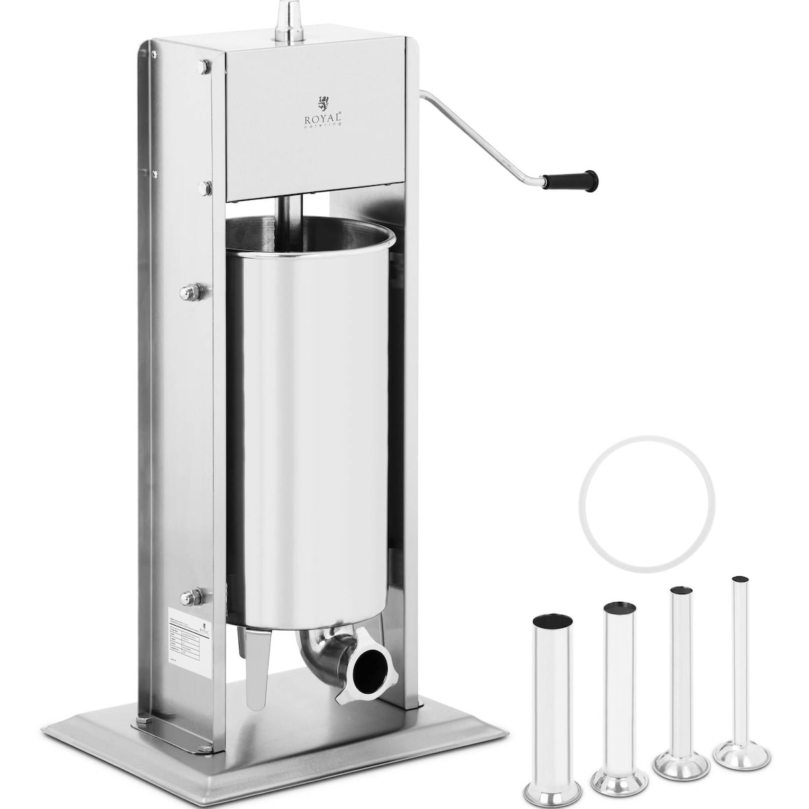 Royal Catering Insaccatrice per salsiccia e salumi - 15 L - Manuale - Verticale - Acciaio inox
