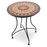thumbnail of Mosaiktisch 60 cm Ø, mediterraner Garten- & Terrassentisch, 71 cm hoch, Braun-Orange-Beige, Raburg Mayla