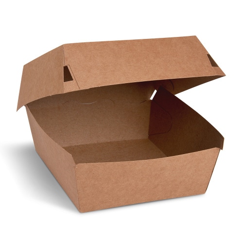 200 Hamburgerboxen Burgerboxen PAP 115 x 115 x 78 mm braun