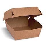 thumbnail of 200 Hamburgerboxen Burgerboxen PAP 115 x 115 x 78 mm braun