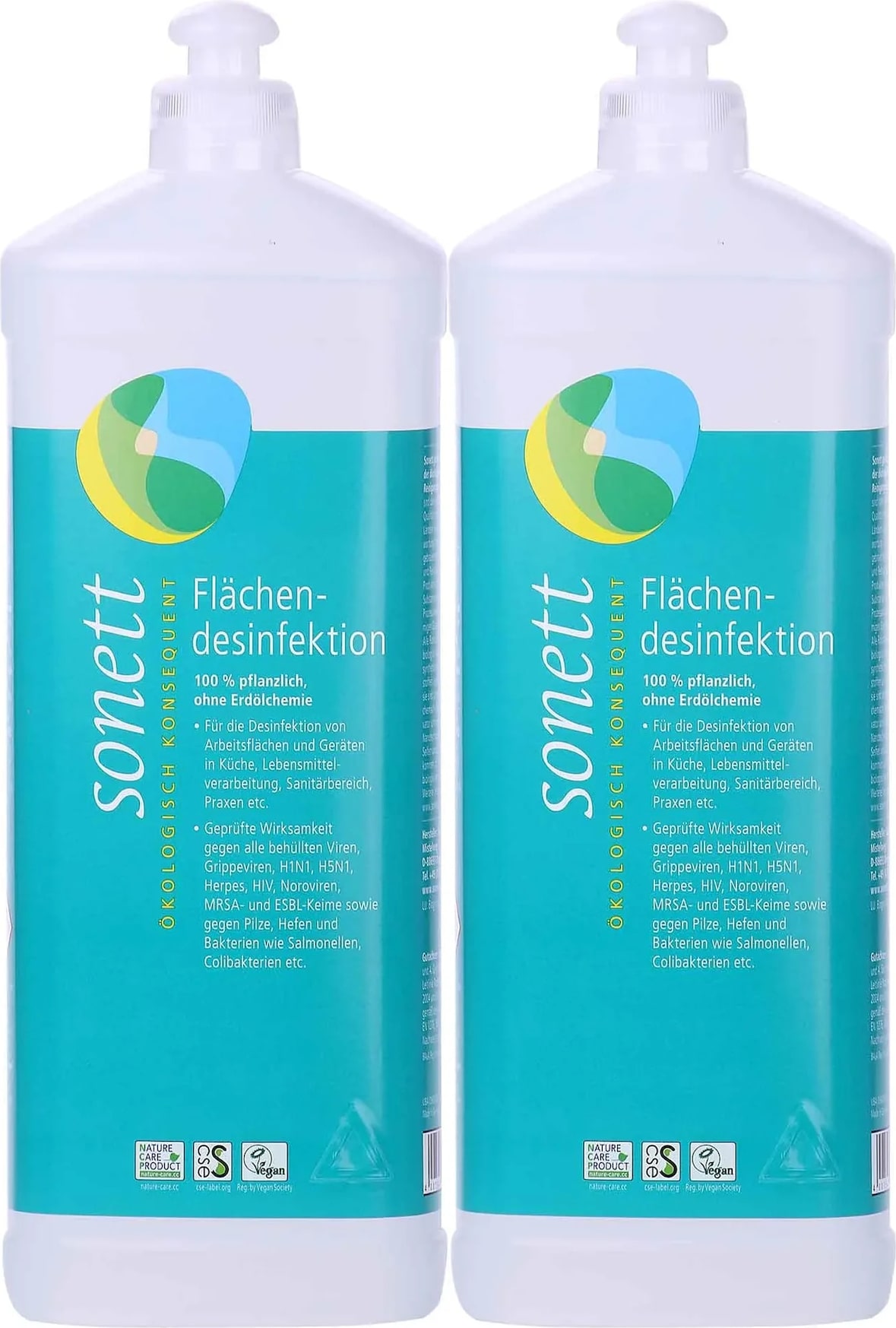 SONETT Flächendesinfektion 2 x 1 Liter DVG gelistet