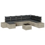 thumbnail of vidaXL 9-teiliges Garten-Sofa-Set mit Kissen Grau Poly-Rattan