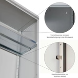 thumbnail of PROREGAL Stahlschrank BEE mit 6 verzinkten Fachböden | HxBxT 195x120x60cm | Grau-Hellblau | Werkstattschrank Werkzeugschrank Aktenschrank