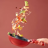 thumbnail of Masterpro Share & Play - 10-teiliges stapelbares Kochgeschirrset aus Aluminiumguss mit abnehmbarem Griff und roter Keramikbeschichtung