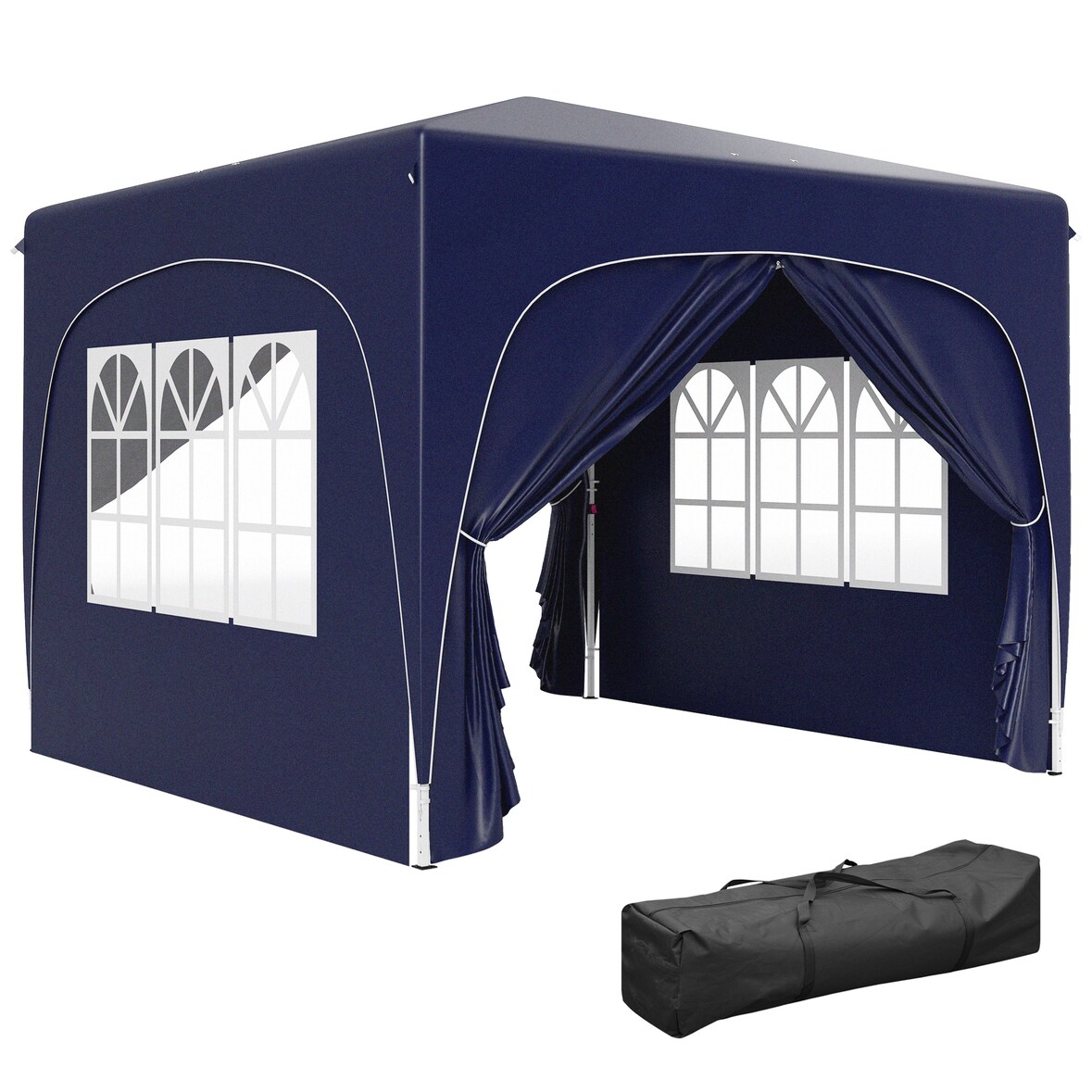 Outsunny - Pavillon - 300Lx300Wx273Hcm - Blau