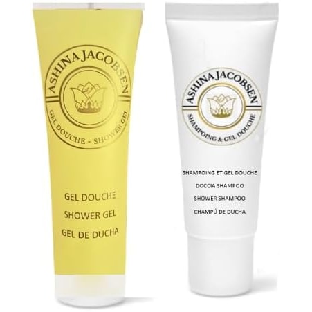 ASHINA JACOBSEN ,100 Gels douche + 100 Shampoings cheveux et corps- 200 ARTICLES AU TOTAL