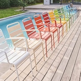 thumbnail of Fauteuil de terrasse en métal rouge - Oviala