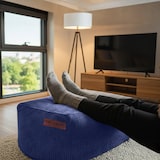 thumbnail of Green Bean® Indoor Sitzhocker Pouf 70x33x28cm EPS-Perlen Füllung & Cordstoff Kuschelig Weich Waschbar - Dunkelblau