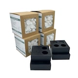 thumbnail of OIO NATURA Komprimierte biologisch abbaubare Tücher von OIO (Packung mit 800 Stück) + 4 Keramiksockel Duo