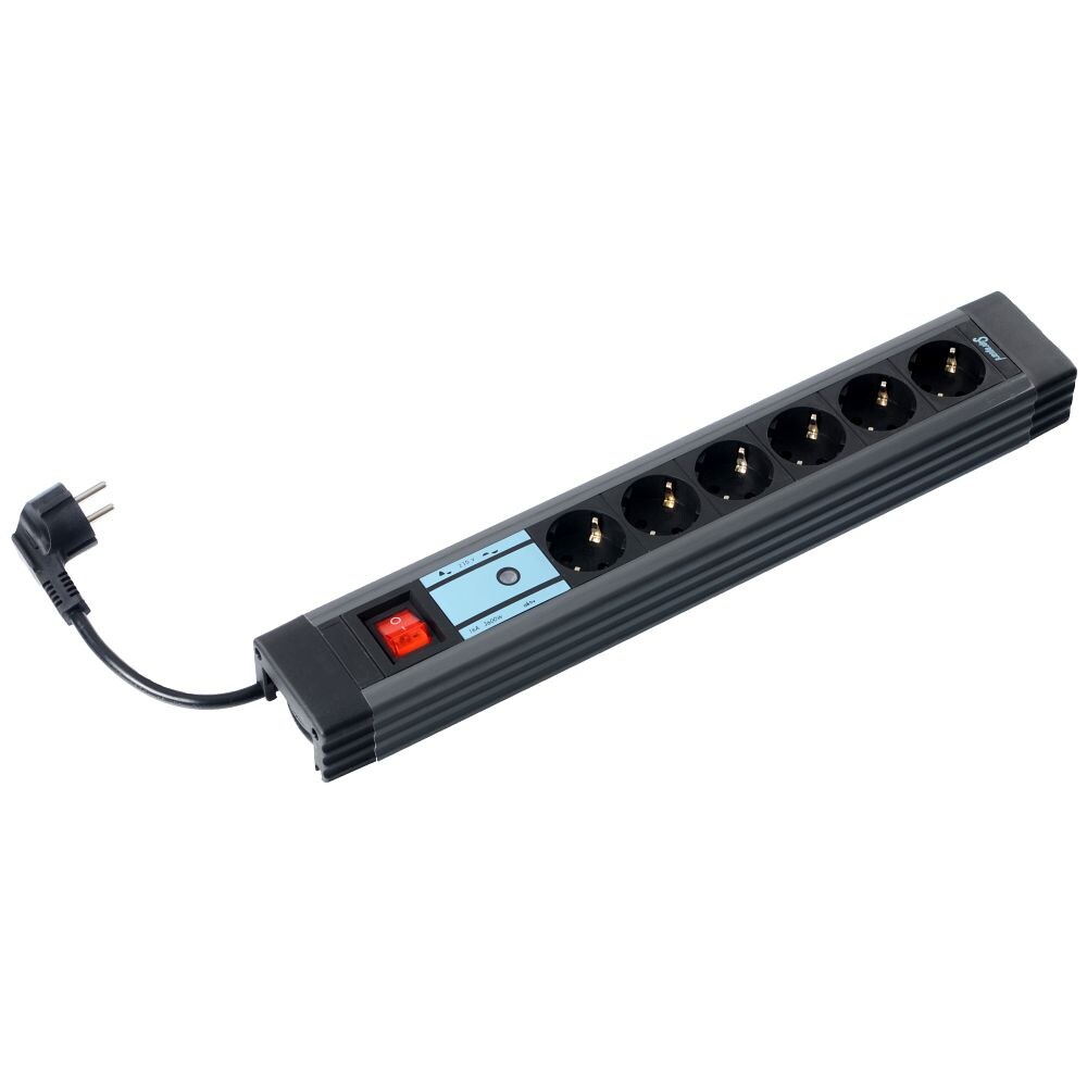 REV Supraguard Geräteschutzleiste 6-fach, schwarz