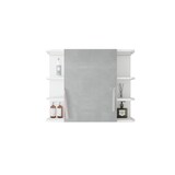 thumbnail of ML-Design Spiegelschrank Weiß 80x64x21 cm, Badezimmerschrank mit Tür & 8 Ablagen, MDF-Holz, Hängeschrank mit Spiegel für Bad & WC