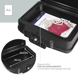 thumbnail of HMF 250452 Feuerfeste Wasserdichte Dokumentenbox, DIN A4, 44,5 x 16,5 x 33 cm, Schwarz