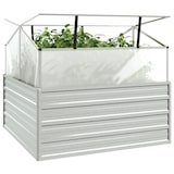 thumbnail of vidaXL Garten-Hochbeet mit Gewächshaus 100x100x85 cm Silber