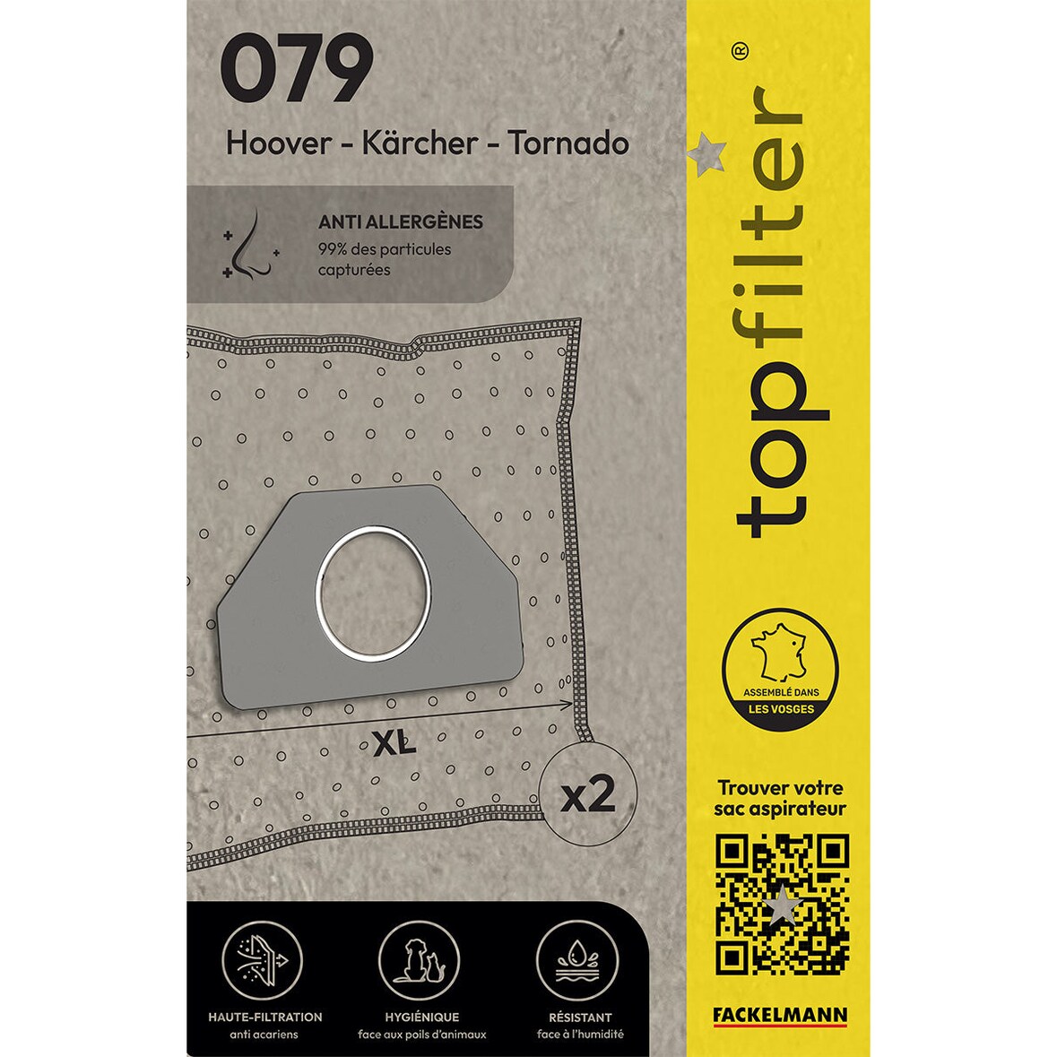 2er-Set Staubsaugerbeutel Tornado und Kärcher TopFilter Premium