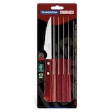 thumbnail of Tramontina coltelli bistecca Churrasco acciaio inox marrone Set 6 Pezzi 12,5 cm