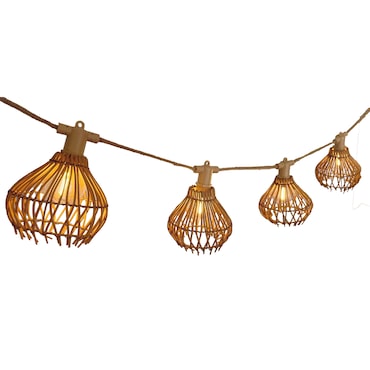 Lumisky Luci solari a stringa ROTILIA 10 LED 8M Polirattan Beige