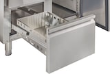 thumbnail of GastroHero Kühltisch ECO 1/2 GN 1/1 214 L Edelstahl Umluftkühlung 0 °C–+8 °C 230 V LED-Thermostat 1350x700x850 mm 1 Tür + 2 Schubladen