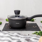 thumbnail of 3claveles - 16cm diameter, 1,3 liter gegoten aluminium steelpan met deksel, antiaanbaklaag