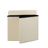 thumbnail of Relaxdays Faltbarer Sitzhocker, Sitzcube mit Stauraum u. Deckel, Fußablage, Sitzwürfel Kunstleder, 38x38x38 cm, creme