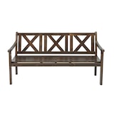 thumbnail of Gartenbank Kopenhagen, Sitzbank Parkbank Holzbank, 3-Sitzer Gastronomie-Qualität Massiv-Holz 160cm ~ dunkelbraun