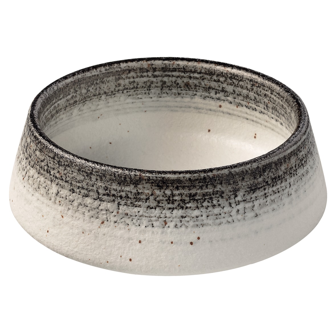 In Situ - Bol Japonnais Biconique blanc & gris  55 cl - hauteur 7.3cm x diamètre 15 cm