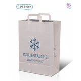 thumbnail of Kühltragetasche, Tiefkühltragetasche, weiß, 32x17x45cm, 150 Stück, flacher Henkel, Isoliertasche Warm + Kalt