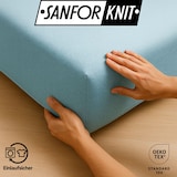 thumbnail of EXKLUSIV HEIMTEXTIL Marke Jersey Spannbettlaken 180 x 200 cm Hellblau 100% Baumwolle Öko - Tex Zertifiziert Bed-Sheet Bettlaken Spannbetttuch Topper