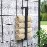 thumbnail of DanDiBo Handtuchhalter Metall Schwarz Wand Handtuchhaken 96499 Schmal Handtuchleiste Hakenleiste Modern Küche Bad Badtuchhalter