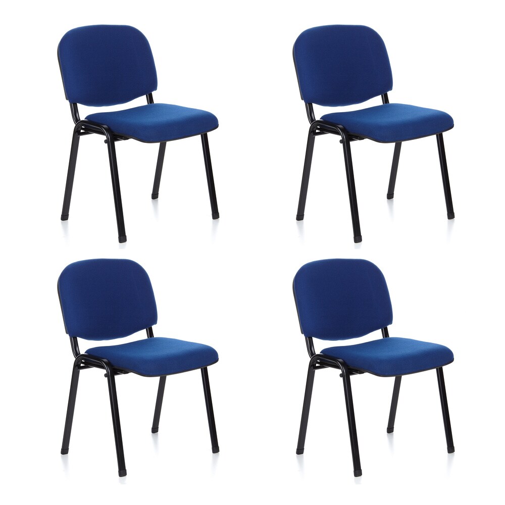 Sedia da conferenza / Sedia da visitatori / Sedia XT 600 confezione da 4 nero / blu hjh OFFICE