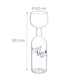 thumbnail of Relaxdays Weinflasche Glas, XL Weinglas mit Spruch, Fun Geschenk für Weinliebhaber, Weinflaschenglas 750 ml, transparent