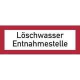 thumbnail of Feuerwehrschild, Löschwasser Entnahmestelle - DIN 4066 - 297x105 mm Folie selbstklebend