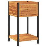 thumbnail of vidaXL Pflanzkübel mit Ablage 45x45x80 cm Massivholz Akazie und Stahl