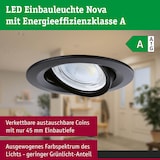 thumbnail of Paulmann Spot encastré LED Nova Coin Kit de 3 rond 84mm 50° 3x2,8W 3x505lm 230V4000K Noir mat 92457