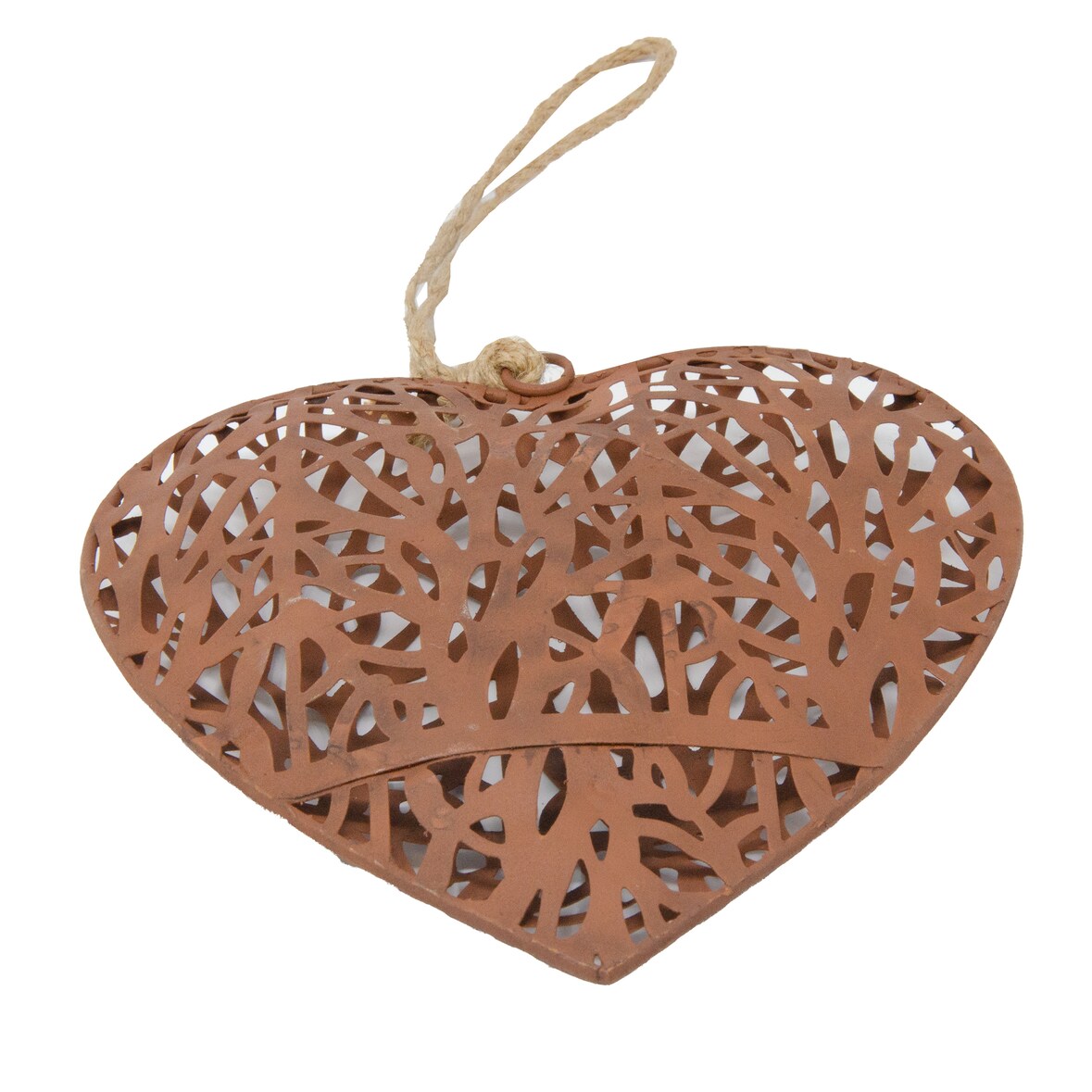 Herz Hänger aus Rost für Garten Dekoration