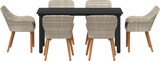 thumbnail of vidaXL Essgruppe 7 pcs Hellgrau und Schwarz 160 x 80 x 74 cm
