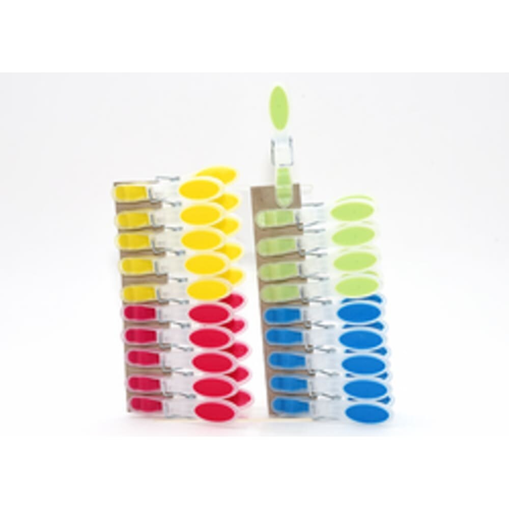 Wäscheklammern Soft-Grip mit Hänger Set – 20 Stück Bunt – Rutschfeste Wäscheclips – Für empfindliche Stoffe und sicheren Halt der Wäsche