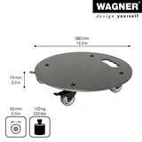 thumbnail of WAGNER Pflanzenroller HPL BLACK Ø 38 x 7,5 cm, innen & außen, Soft-Rollen Bremse, Tragkraft 100 kg, DE Ware - 20063001