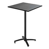 thumbnail of Table haute mange debout en aluminium noir
