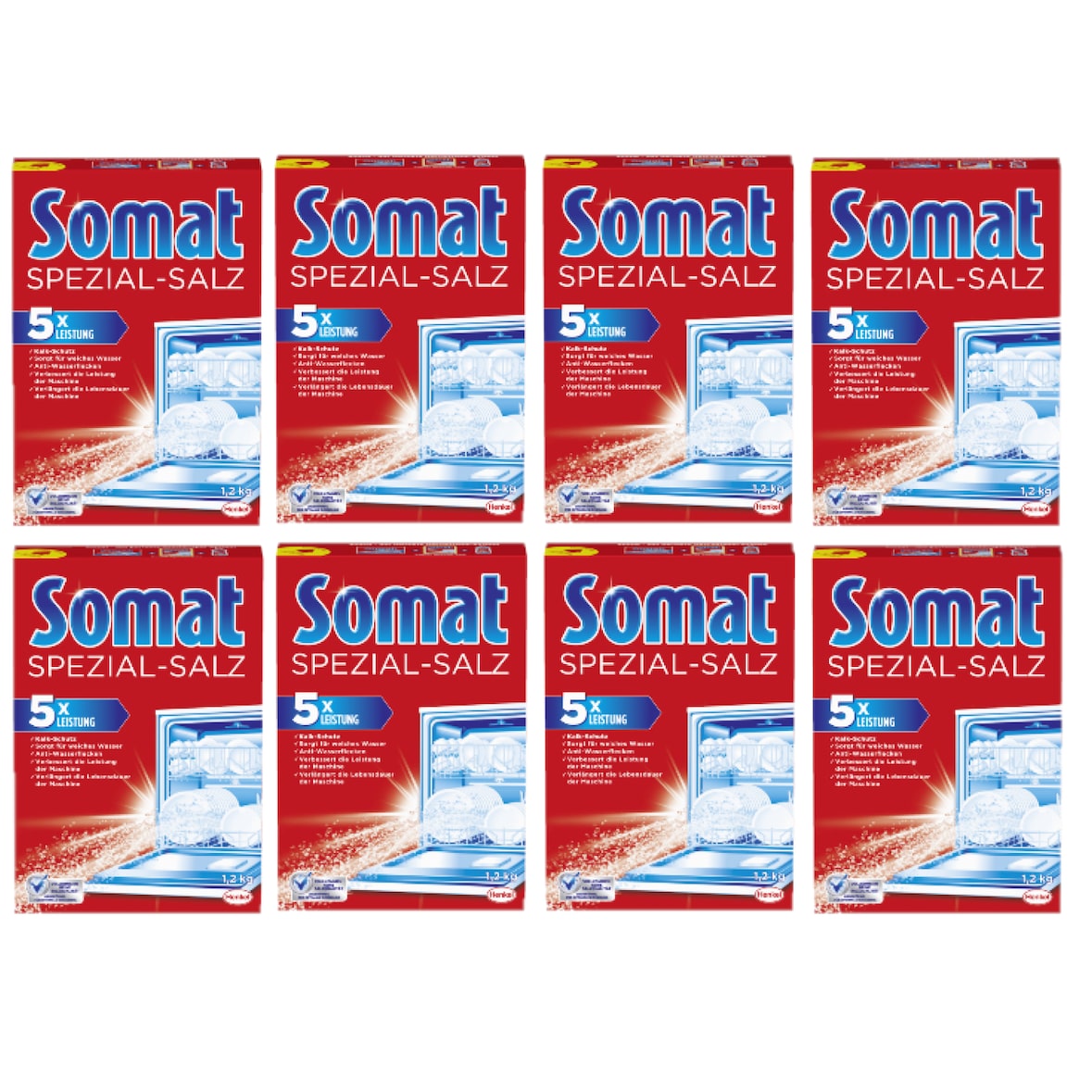 Somat Spezial-Salz Spülmaschinensalz Spülmachine Geschirrspülleistung 8 x1,2kg