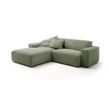 thumbnail of KAWOLA Sofa RANI Ecksofa Feincord olivgrün Recamiere links