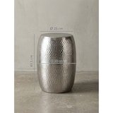 thumbnail of Beistelltisch `Enns`: Orientalisch, Aluminium, 30 cm Breite, silberfarbenes Finish. Silber, 30x30x49 cm | Kadima Design