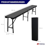 thumbnail of CHEFGASTRO Bierzeltgarnitur klappbar 180cm 3-teilig 1x Buffettisch 2x Bierbänke mit Tragegriffe Rattan Optik Kunststoff wetterfest Gartengarnitur