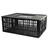 thumbnail of GILAC Cage à poules 2 portes coulissantes 800 x 600 - 120 L - Noir G180802