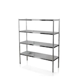 thumbnail of GastroHero Lagerregal Basic 120x50 Edelstahl Regal 4 Böden 1200x500x1800 mm Gastro Regal Küchenregal Chrom-Nickel-Stahl AISI 201 70 kg Tragkraft je Bo